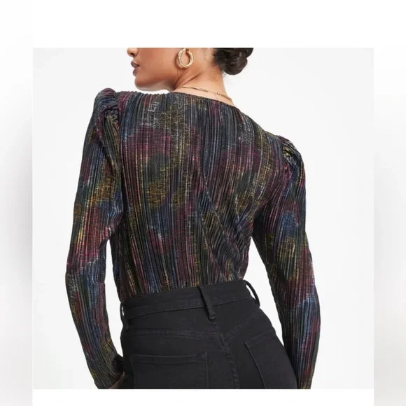 Flying tomato Vici Collection Rainbow Metallic  Bodysuit sz Large - Picture 3 of 12